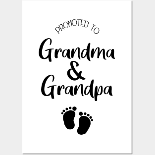 Promoted to grandma and grandpa Posters and Art